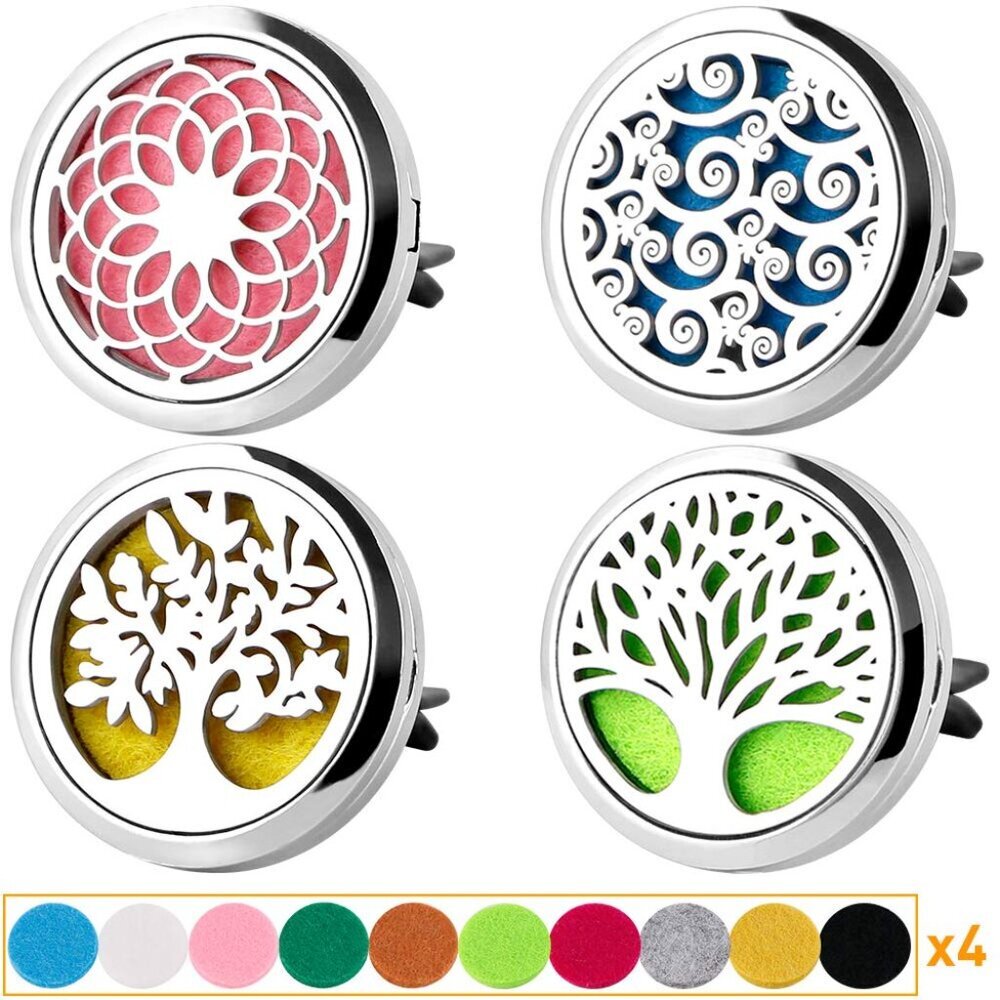 4PCS Car Vent Clips Essential Oil Diffuser Gift Set for Women/Men, Christmas, Va